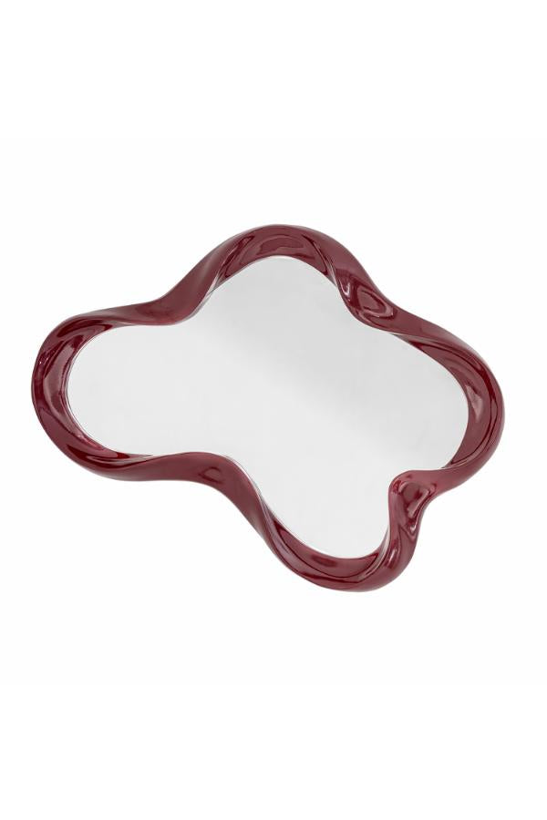 Bloomingville Violeta Wall Mirror, Red, Polyresin