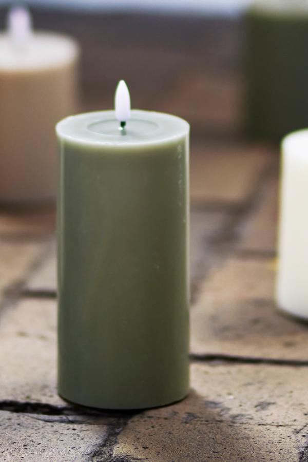 Bloomingville Ponza LED Candle, Green, Paraffin