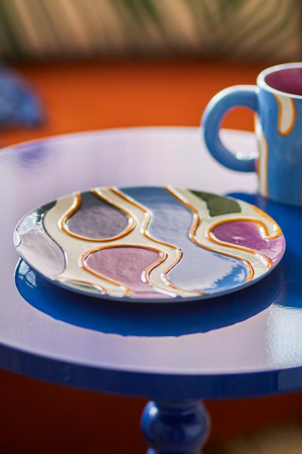 Bloomingville Salacia Plate, Multi, Stoneware