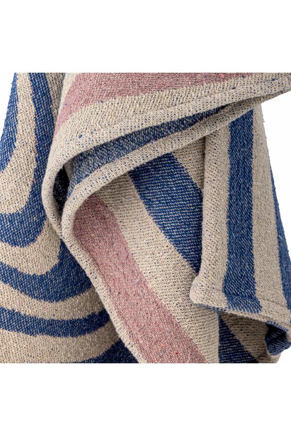 Bloomingville Arlie Throw, Blue, Recycled Cotton