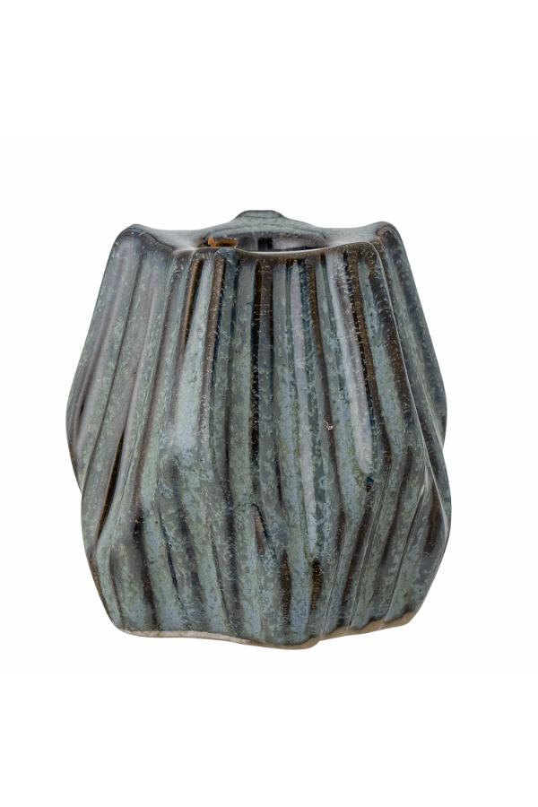 Creative Collection Hadya Candle Holder, Blue, Stoneware