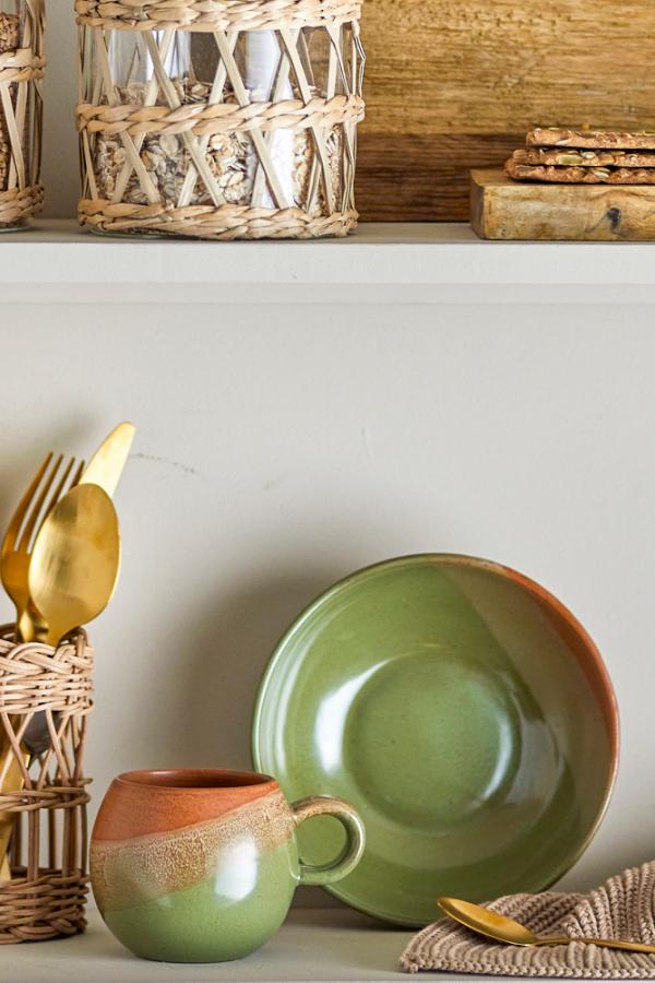 Bloomingville Paula Bowl, Green, Stoneware