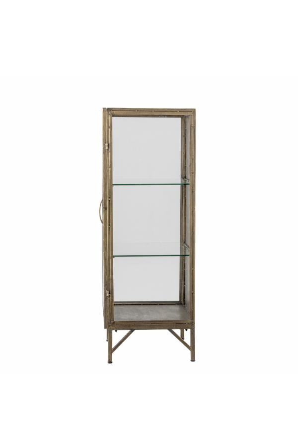 Bloomingville Saone Cabinet, Brass, Tempered glass