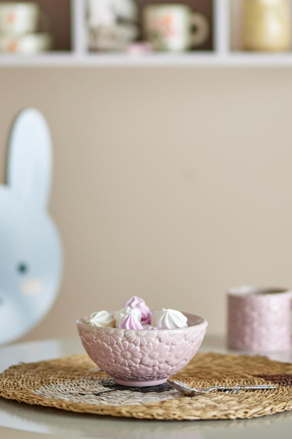 Bloomingville Mini Benji Bowl, Rose, Stoneware