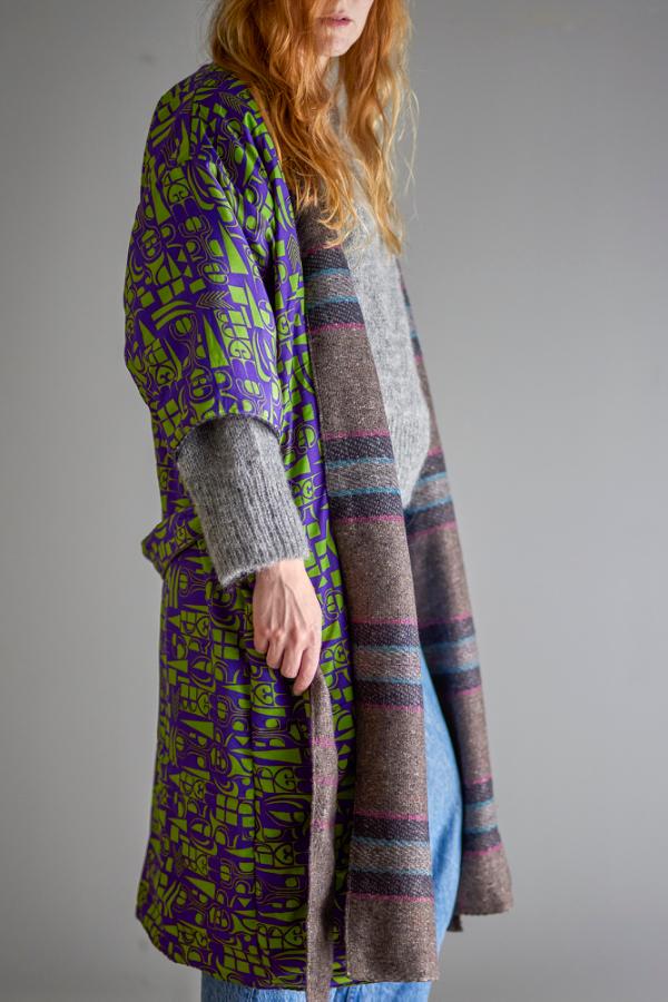 Creative Collection Rieti Kimono, Grey, Upcycled