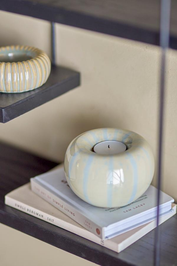 Bloomingville Agate Votive, Yellow, Stoneware