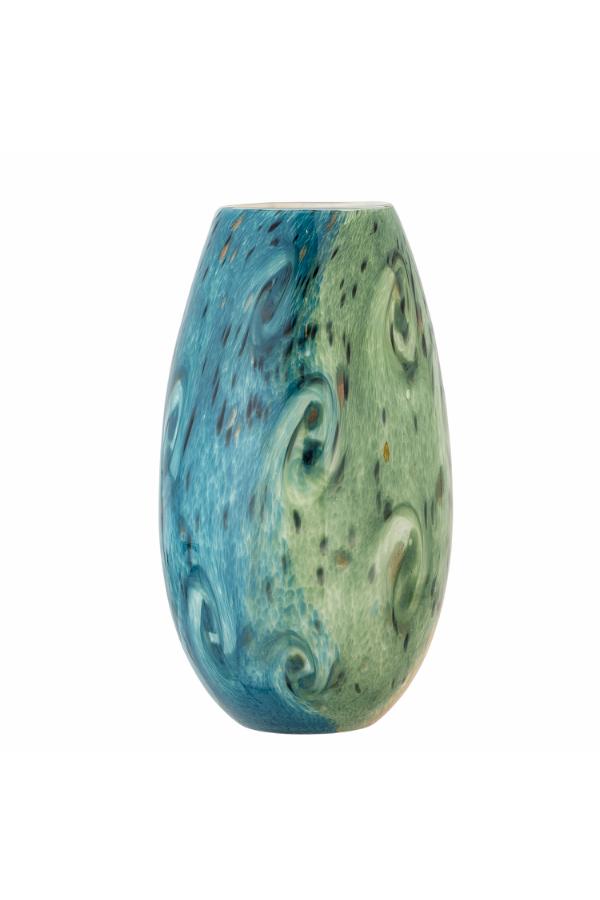Creative Collection Kalian Vase, Blue, Glass