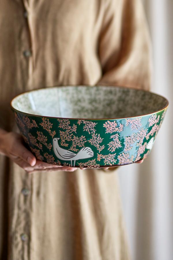Bloomingville Hezha Bowl, Green, Stoneware