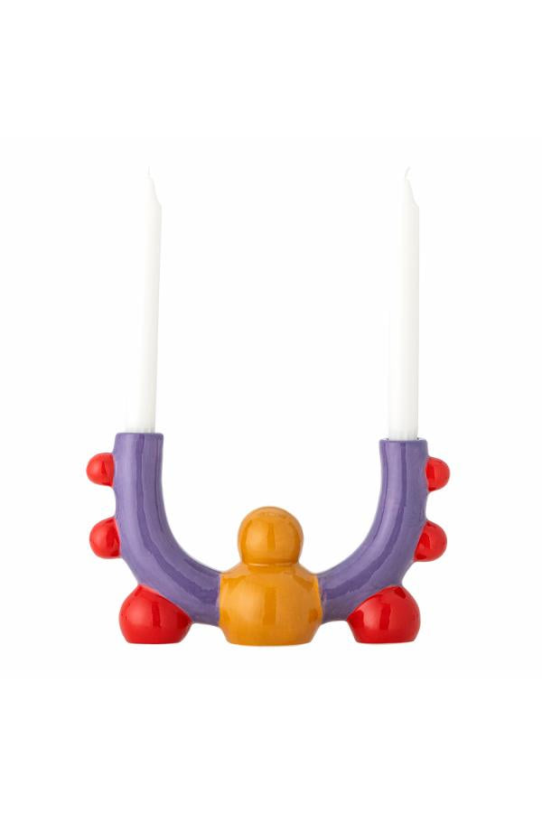Bloomingville Edivia Candle Holder, Multi, Stoneware