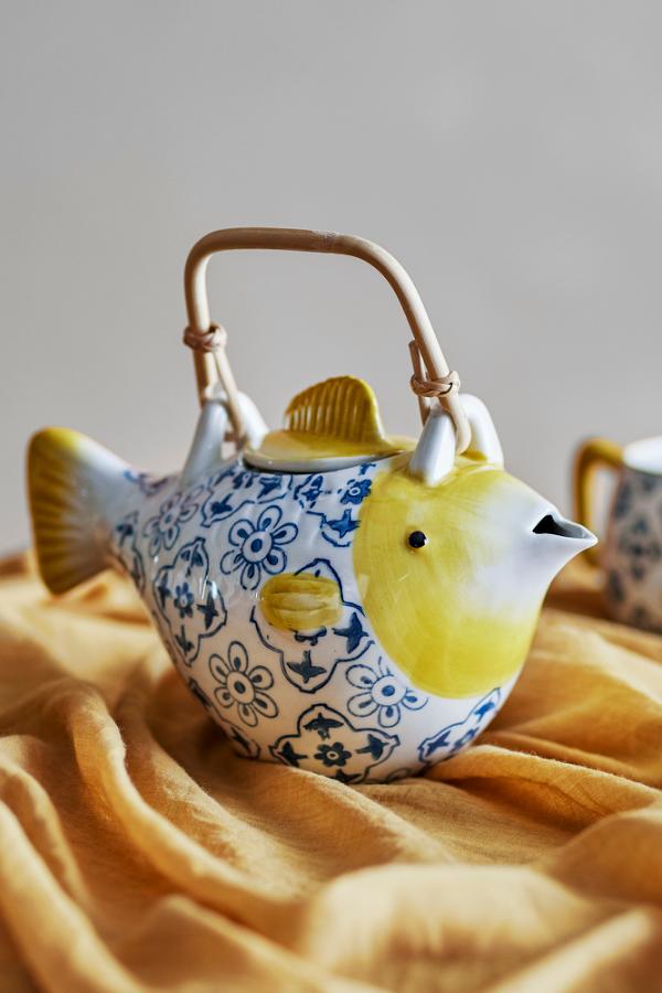 Creative Collection Wrenna Teapot w/Teastrainer, Multi, Stoneware