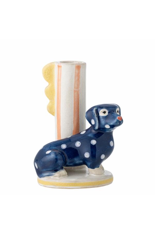 Bloomingville Dachsy Candle Holder, Multi, Stoneware