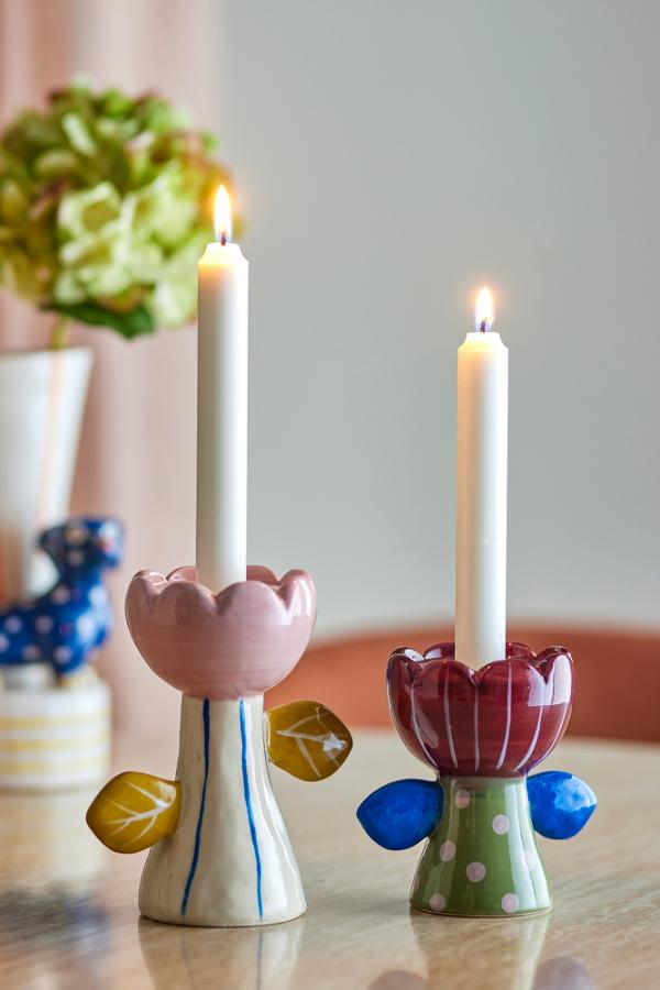 Bloomingville Florita Votive & Candle Holder, Multi, Stoneware