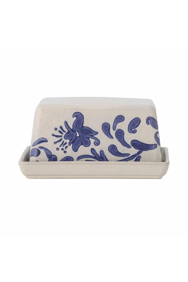 Creative Collection Petunia Butter Box, Blue, Stoneware