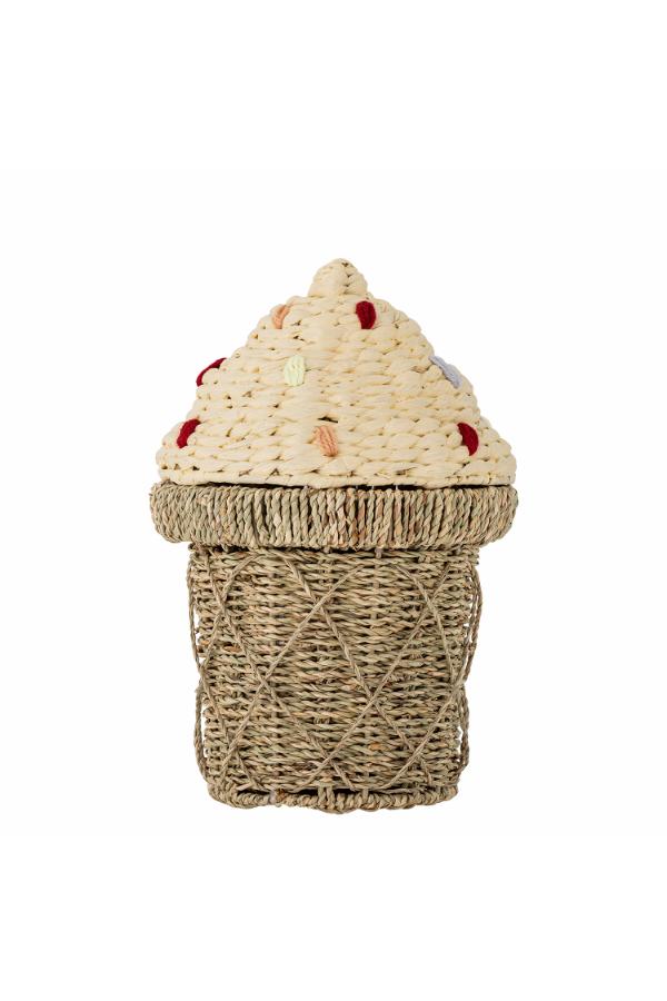Bloomingville Mini Cillie Basket w/Lid, Nature, Seagrass