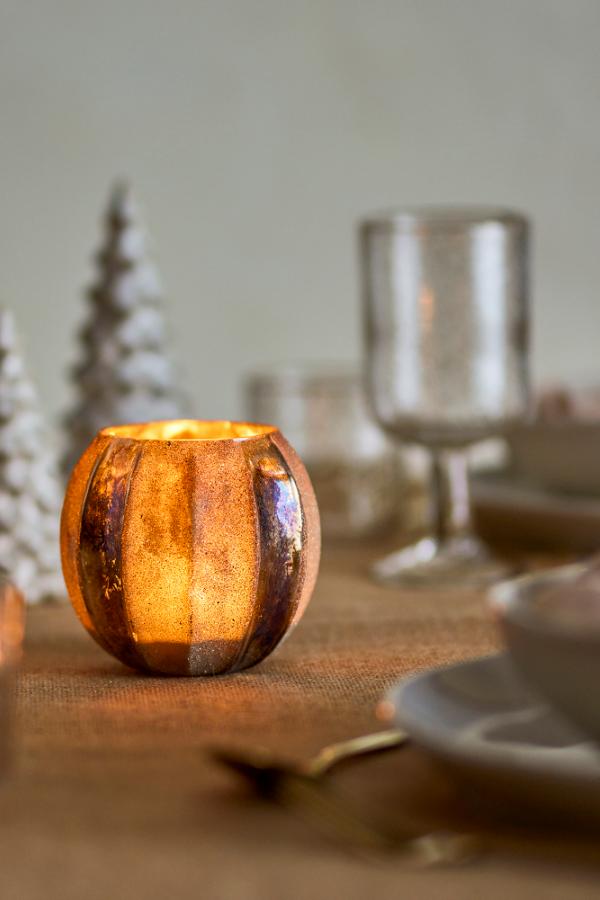 Bloomingville Felecia Votive, Gold, Recycled Glass