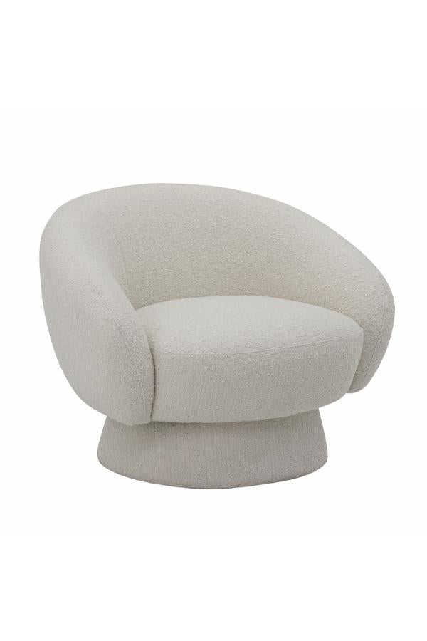 Bloomingville Ted Lounge Chair, White, Polyester