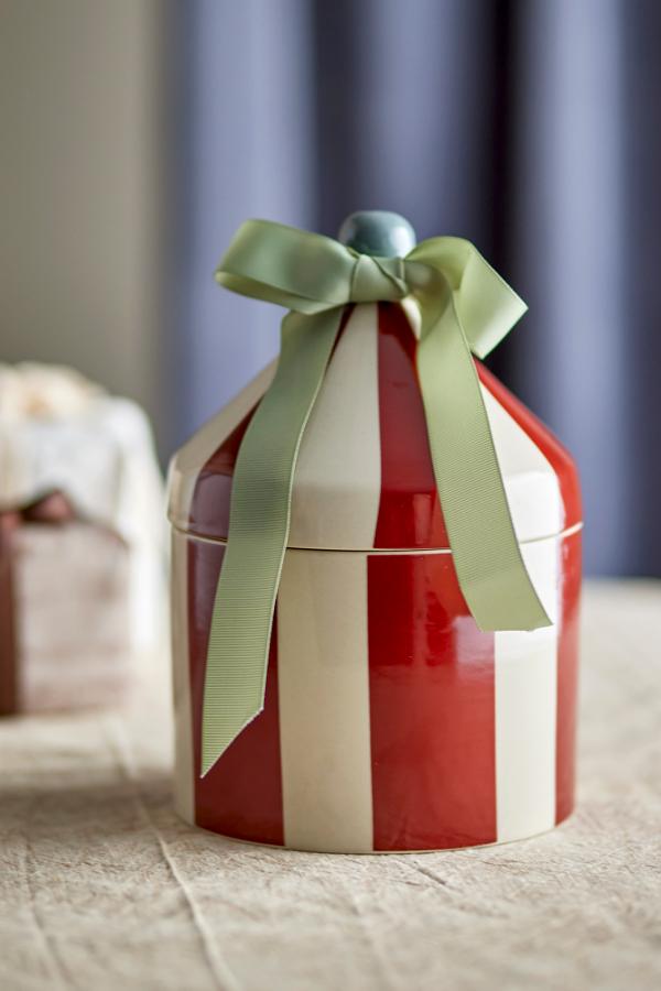 Bloomingville Mini Cimmi Jar w/Lid, Red, Stoneware