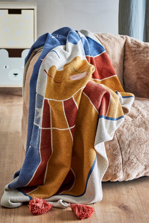 Bloomingville Mini Sun Throw, Multi, Recycled Cotton