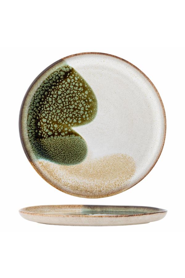 Bloomingville Jules Plate, Green, Stoneware