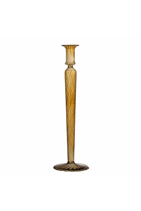 Bloomingville Dara Candle Holder, Brown, Glass