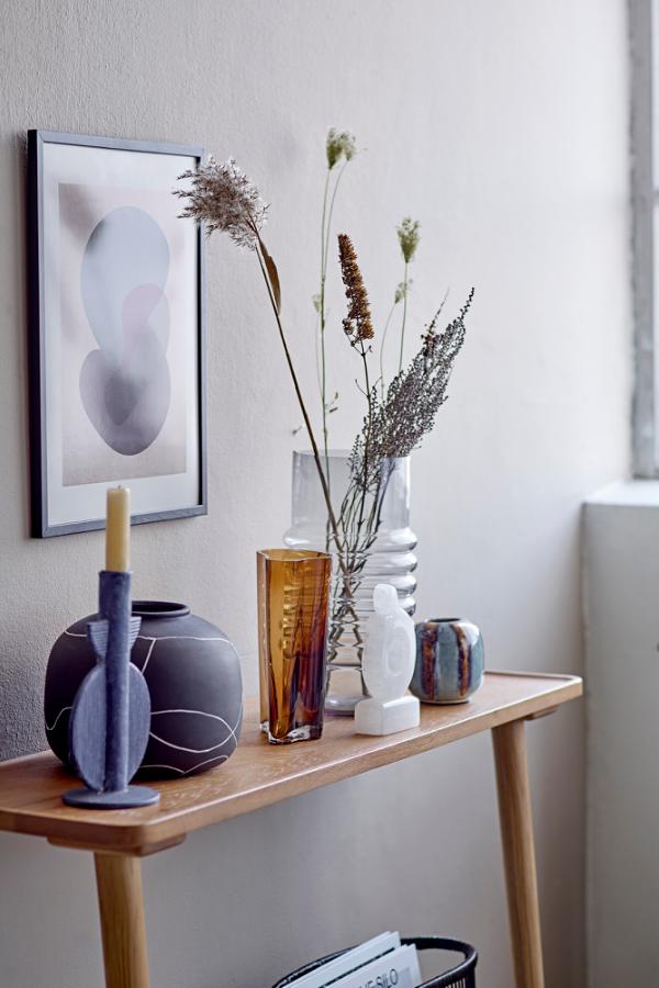 Bloomingville Niza Deco Vase, Black, Terracotta