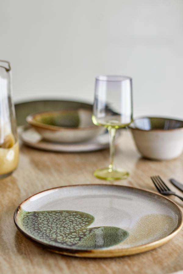 Bloomingville Jules Plate, Green, Stoneware