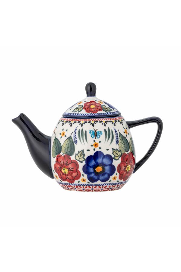 Creative Collection Florist Teapot w/Teastrainer, Multi, Stoneware