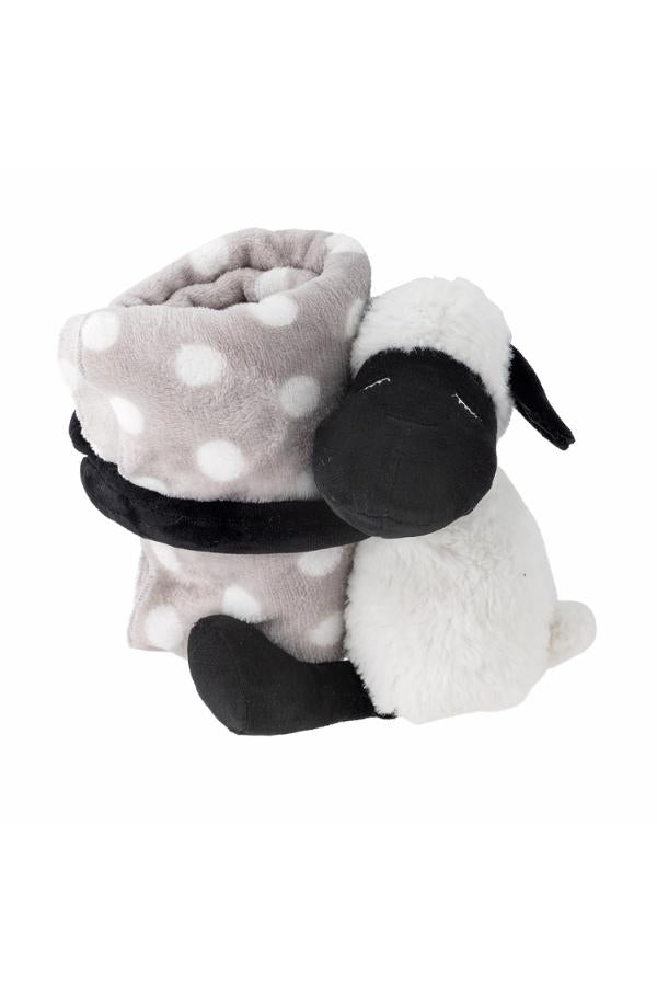 Bloomingville Mini Dolly Soft Toy with blanket, White, Polyester