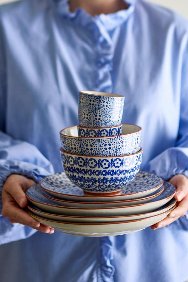 Bloomingville Karine Bowl, Blue, Stoneware