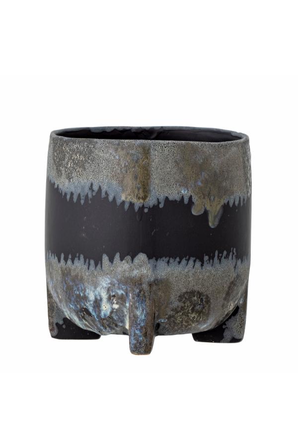 Bloomingville Nasru Flowerpot, Black, Stoneware