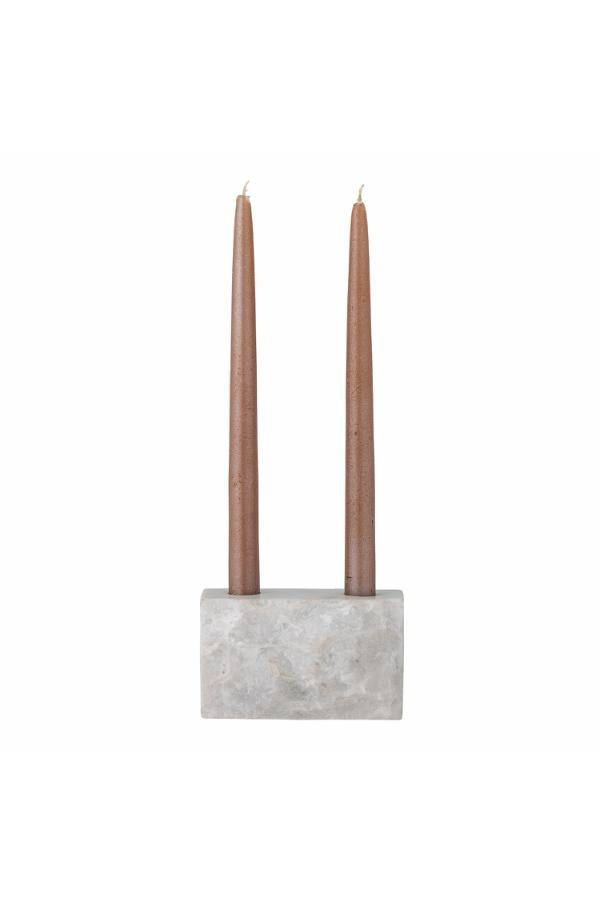Bloomingville Magie Candle Holder, White, Marble