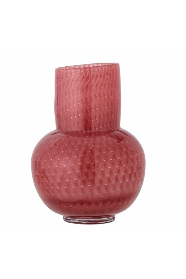 Bloomingville Roscoe Vase, Rose, Glass