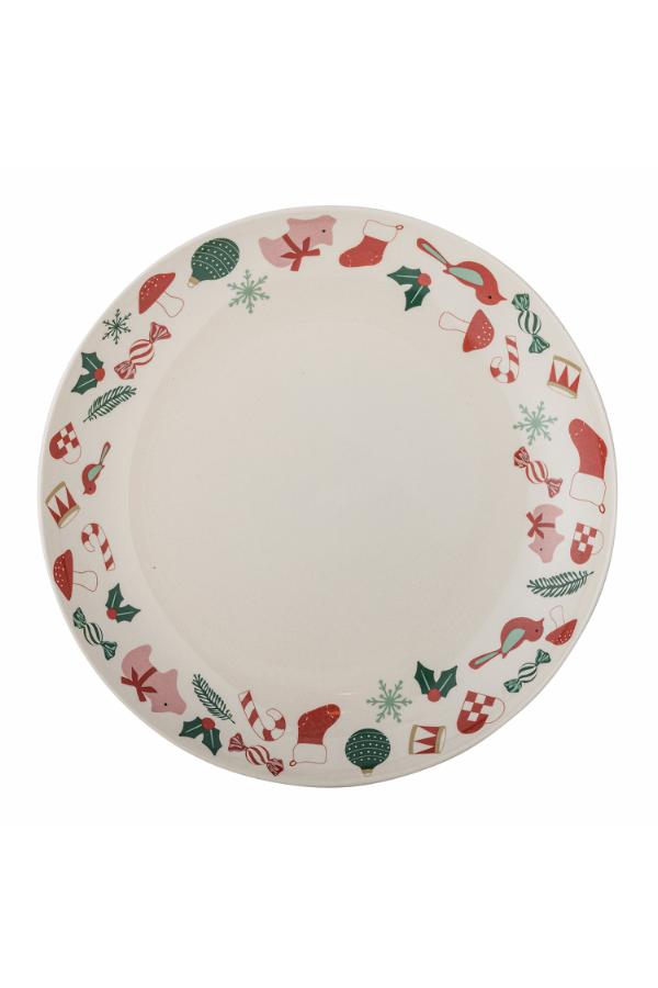Bloomingville Yule Serving Plate, Nature, Stoneware