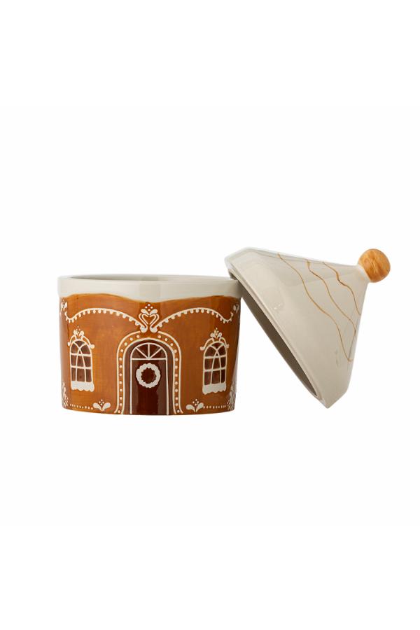 Bloomingville Gina Jar w/Lid, Brown, Stoneware