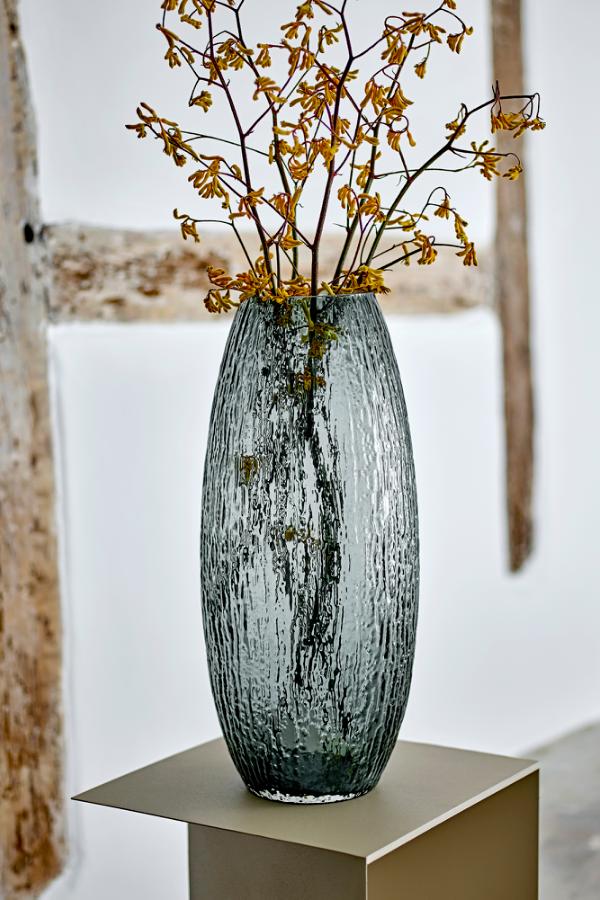 Bloomingville Brock Vase, Grey, Glass