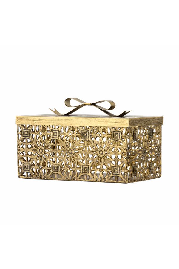 Bloomingville Gretl Box w/Lid, Gold, Metal