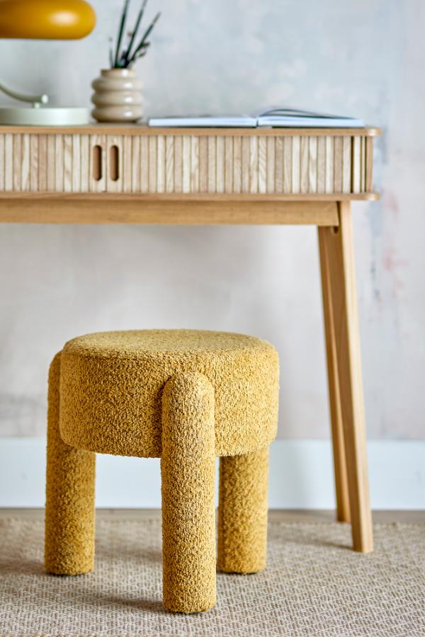 Bloomingville Bruno Stool, Yellow, Polyester