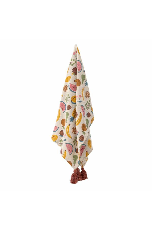 Bloomingville Mini Fruitta Throw, Multi, Recycled Cotton