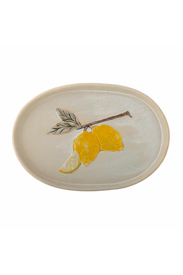 Creative Collection Hadden Serving Plate, Yellow, Stoneware