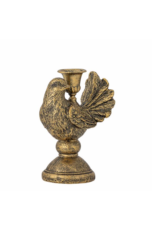 Bloomingville Fosna Candle Holder, Brass, Polyresin