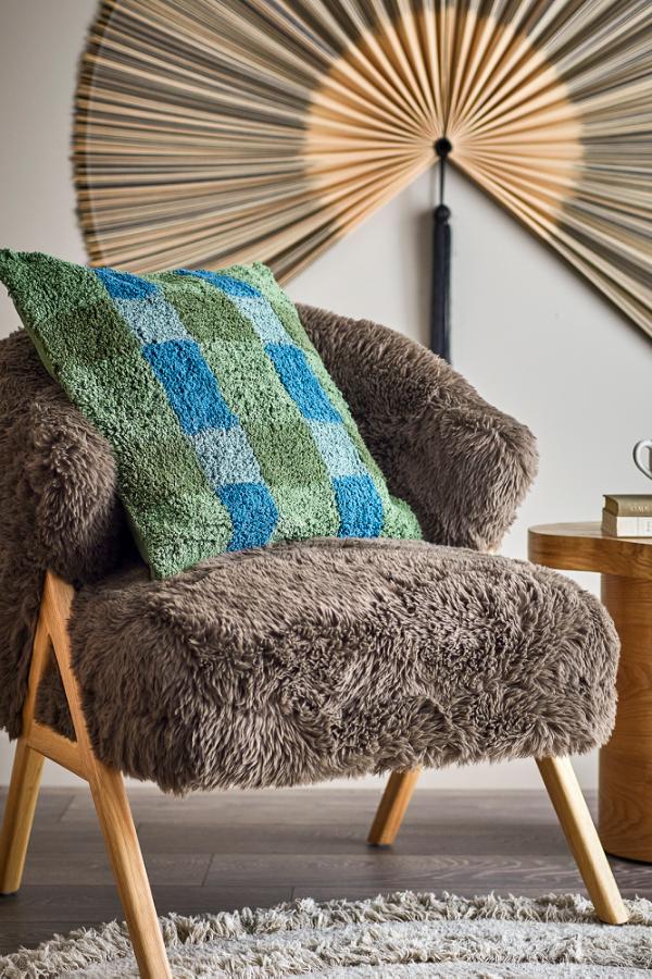 Bloomingville Pil Cushion, Green, Cotton OEKO-TEX®