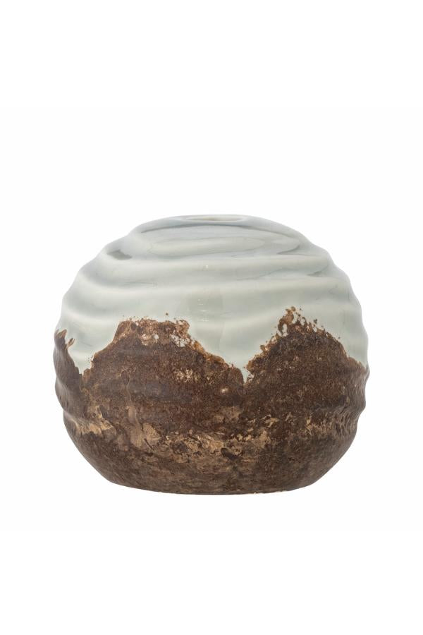 Bloomingville Paula Candle Holder, Brown, Stoneware