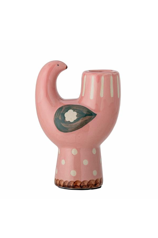 Bloomingville Trudy Candle Holder, Rose, Stoneware