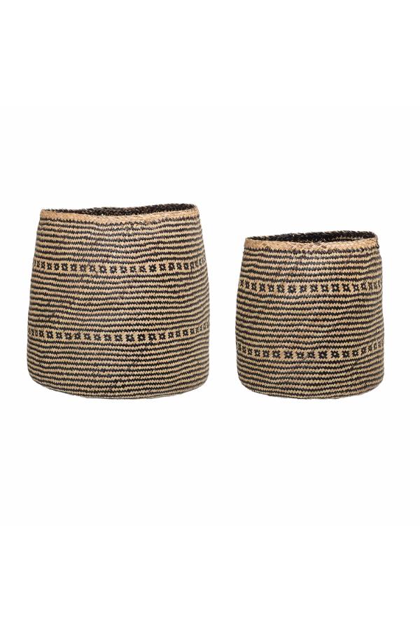 Bloomingville Heddy Basket, Black, Seagrass