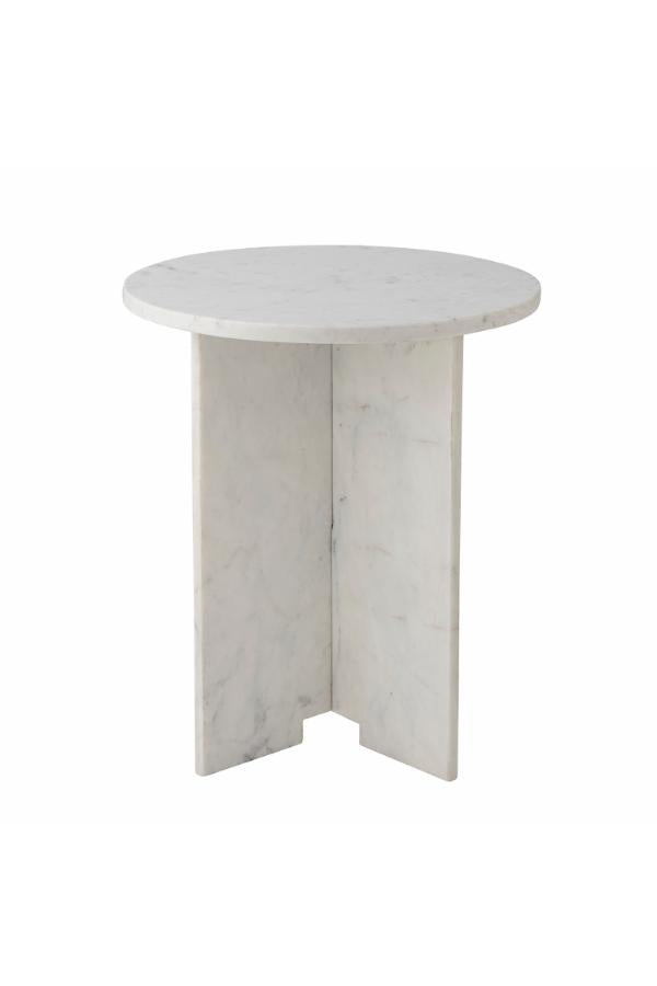 Bloomingville Jasmia Side Table, White, Marble