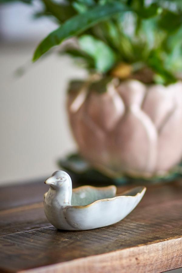 Creative Collection Chirp Bowl, Green, Stoneware