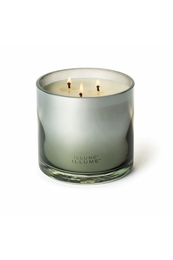 Illume Fresh Sea Salt Statement Glass Candle, Blue,