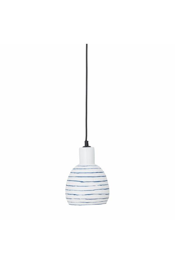 Creative Collection Elga Pendant Lamp, White, Stoneware
