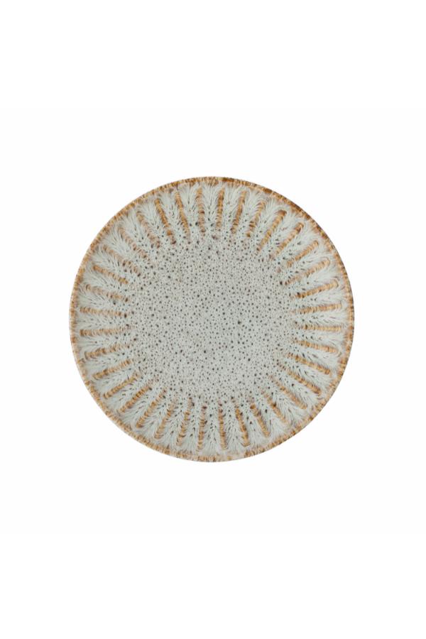Creative Collection Fleur Plate, Nature, Stoneware
