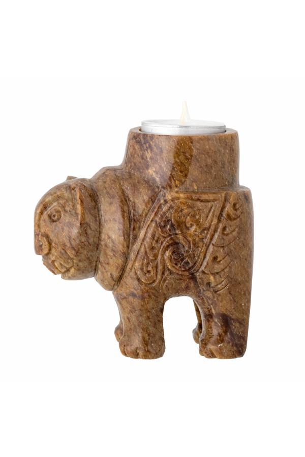 Bloomingville Novia Votive, Brown, Soapstone